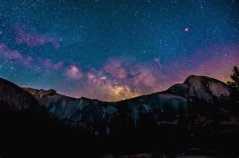 1920x1080 Stars Space Landscape Mountains Laptop Full Hd
