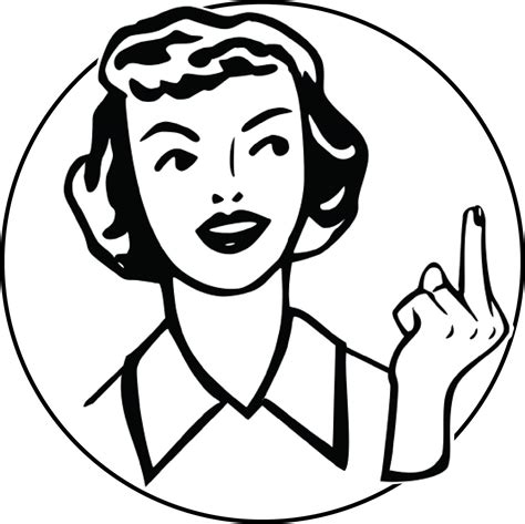 Sweet Woman Giving Middle Finger Bumper Sticker Etsy