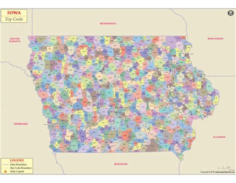 Iowa Zip Code Map