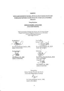 Gaji pt rni atau rajawali nusantara indonesia semua posisi jabatan beserta syarat mendaftar serta cara mendaftar secara online terlengkap dan terbaru. PENGARUH DISIPLIN KERJA, PENGALAMAN KERJA DAN GAJI TERHADAP KINERJA KARYAWAN PT. INDO GULA ...