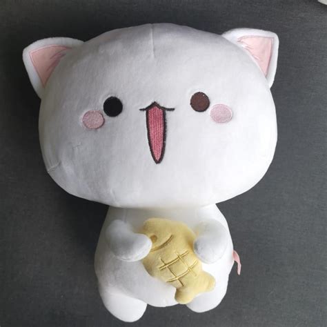 Peach Cat Goma Cat Plush Toy, Hobbies & Toys, Toys & Games on Carousell