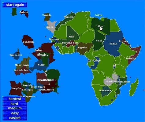 Africa Countries Map Quiz Game - Bill Kerr: africa map game
