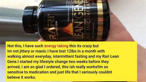 With the appetite inhibitor ephedrine, losing weight easily. Review RARI Nutrition - Lean Genes Fat Burner - Natural ...