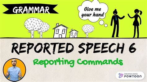 Reported Speech Reporting Commands Youtube