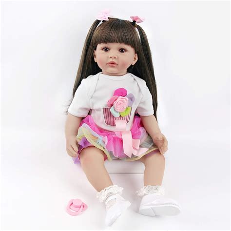 Ziyiui Reborn Baby Dolls 24 Inch 60cm Soft Silicone Real Life Toddler
