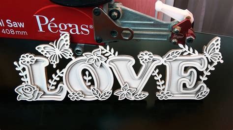 Making Of Scroll Saw Project Love Youtube