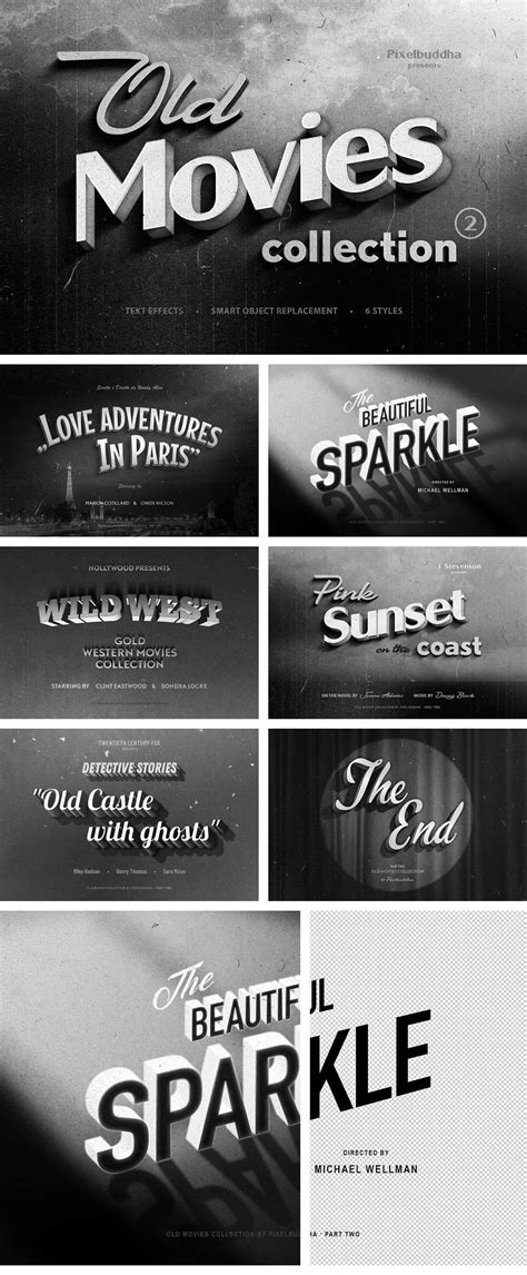 The Ultimate Retro Text Effects Bundle Old Movie Titles Vintage Vrogue