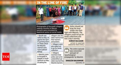 during bandh maoists dare locals to burn their banners nagpur news times of india