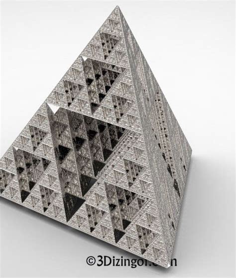 Equilateral Fractal Sierpinski Pyramid Math Art By Dizingof