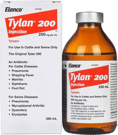 Tylan 200 Tylosin For Cattle Swine Elanco Animal Health Swine