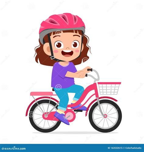 Asian Girl Riding Bike Cartoon Clipart Vector Friendlystock Ph
