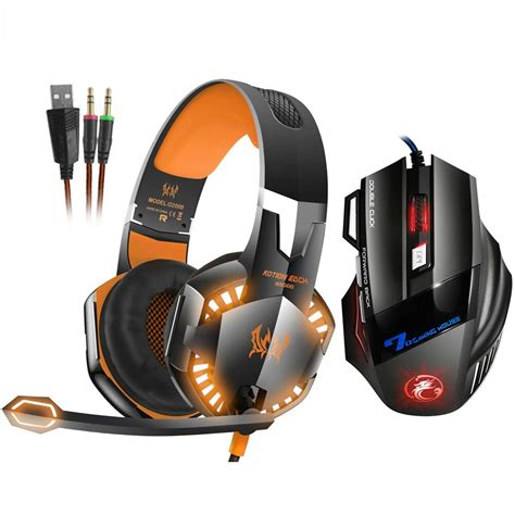 Each G2000 Stereo Gaming Headset Deep Bass Headphone With Mic Led Light