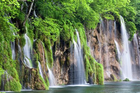 The Plitvice Lakes In The National Park Plitvicka Jezera In Croatia