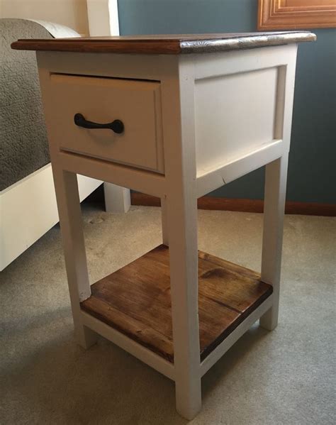 Made From Ana Whites Mini Farmhouse Bedside Table Plans Pine