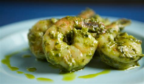 Serve the shrimp as finger food with crusty bread or a gentile. Chilled Pesto Shrimp | Cucina Fresca