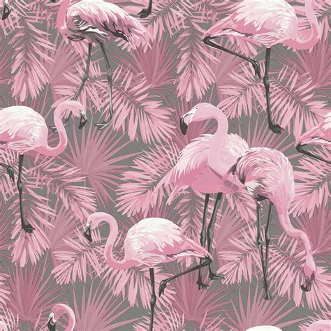 Exclusive New Glamour Flamingo Pink Al1033 Wallpaper From