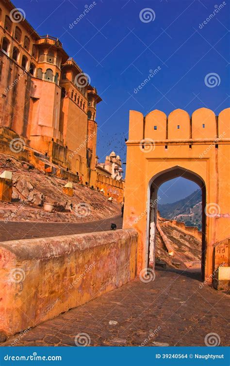 Amber Fort Rajasthan Jaipur Stockfoto Bild Von Landschaft Festung