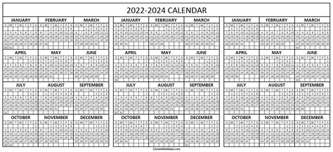 Calendar For 2022 And 2023 Example Calendar Printable