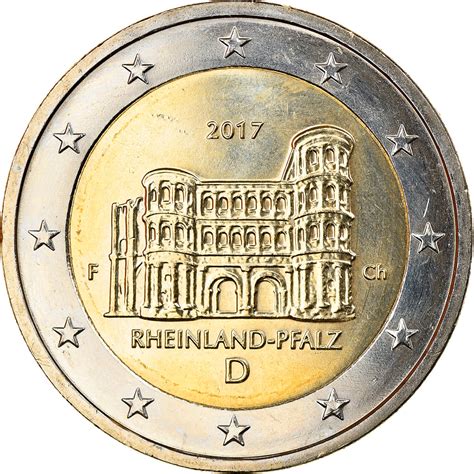 Two Euro 2017 Rheinland Pfalz Rhineland Palatinate Coin From Germany