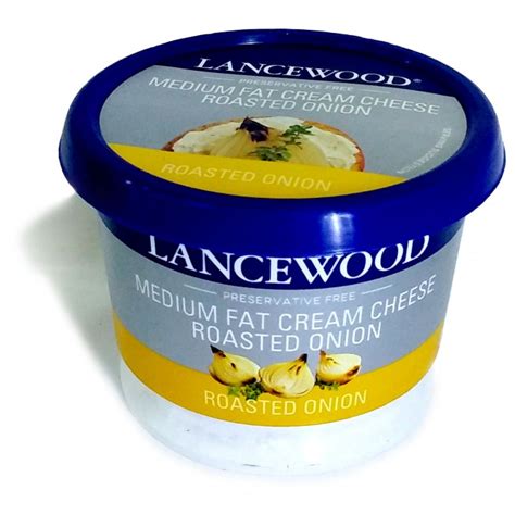 Lancewood Medium Fat Cream Cheese Roasted Onion 230g Evergreens The Fresh Market