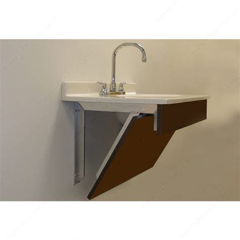 A floating bathroom vanity also makes cleaning easier. Vanity Support Bracket with Wood Mounting Face - Richelieu Hardware