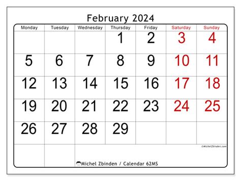Calendar February 2024 62 Michel Zbinden En