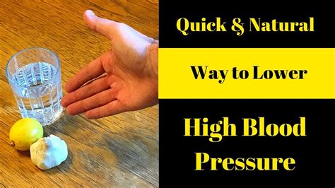 Quick And Natural Way To Lower Blood Pressure Youtube