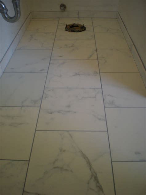 Faux Marble Custom Tile Bathroom Floor And Shower Redding Ca Quality