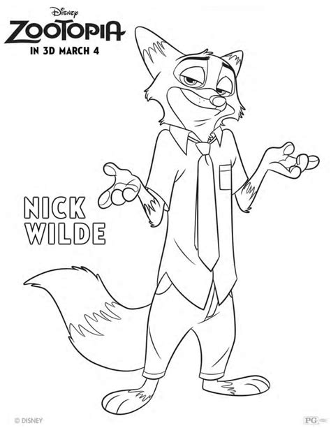 Zootopia Coloring Sheets April Golightly