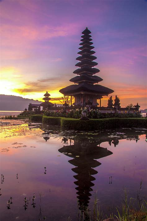 Sunrise At Bali Water Temple Ulun Danu 1 Photograph By Emily Wilson