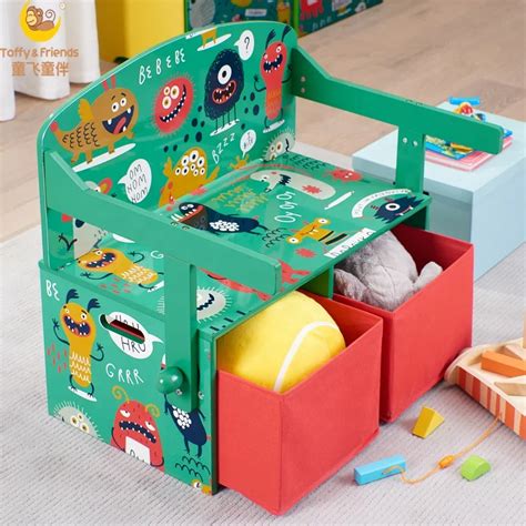 Toffy And Friends Monsters 3 In 1 Convertible Kids Deskstorage Bench And