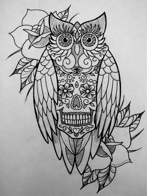 Sugar Skull Owl Tattoo Design By Codyreedtattoos On Deviantart