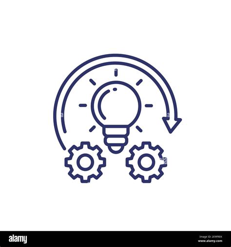 Implementation Or Idea Execution Line Icon Vector Stock Vector Image