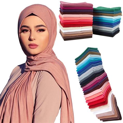 Jifang Plain Soft Modal Cotton Feeling Single Jersey Muslim Hijabs