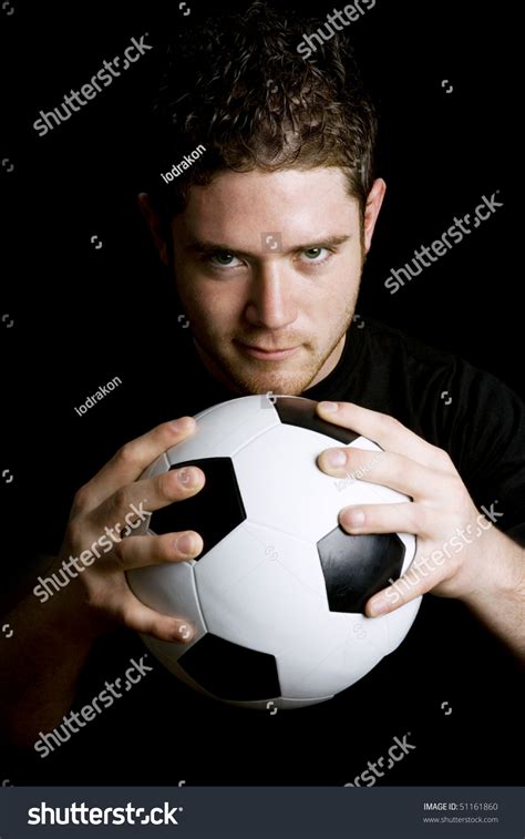 Stock Image Man Holding Soccer Ball Stock Photo 51161860 Shutterstock