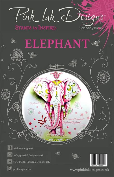 Pink Ink Designs A5 Clear Stamp Set Elephant