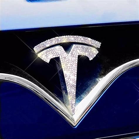 Bling Tesla Logo Front Grille Rear Trunk Emblem Door Roof Interior Dec