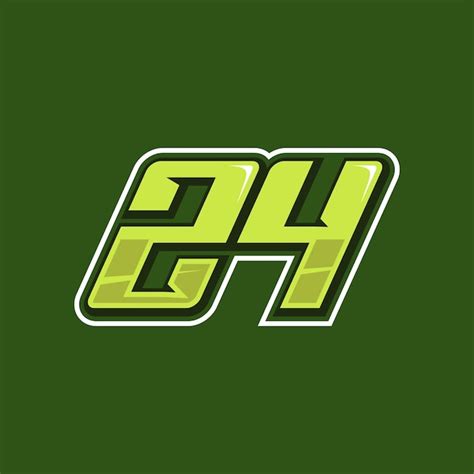 Premium Vector Racing Number 24 Logo Design Vector