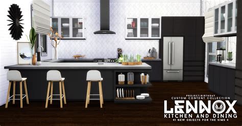 Sims 4 Ccs The Best Lennox Kitchen And Dining Set By