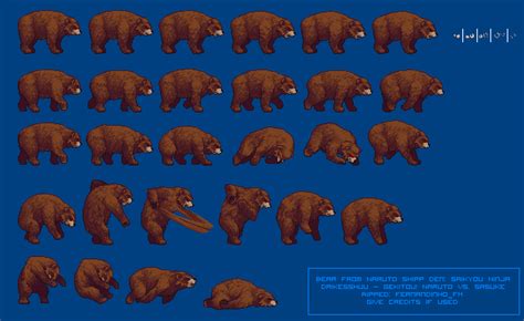 Sprite Database Bear Pixel Art Characters Pixel Art Sprite