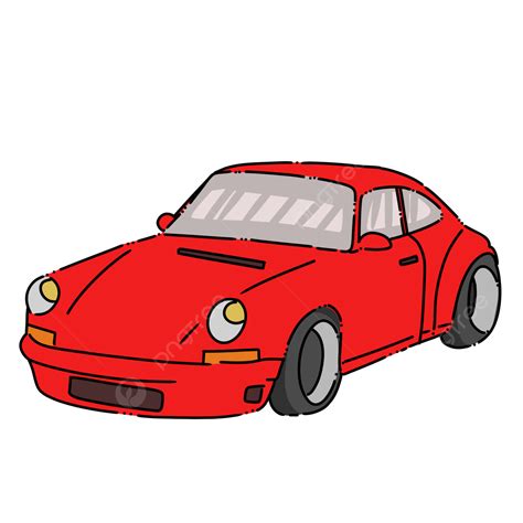 Gambar Kartun Mobil Merah Png Vektor Psd Dan Clipart Dengan