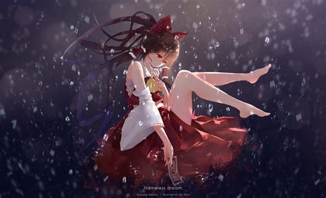 405201 Anime Anime Girl Touhou Hakurei Reimu Dark Hair Screensaver