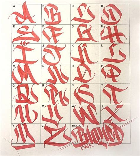 The Letters And Numbers Are Drawn In Red Ink On A Sheet Of White Paper