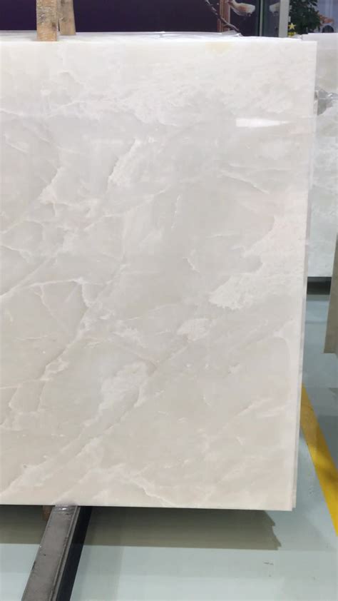 Polished Marmore Onice Bianco Translucent Royal White Onyx Marble Onix