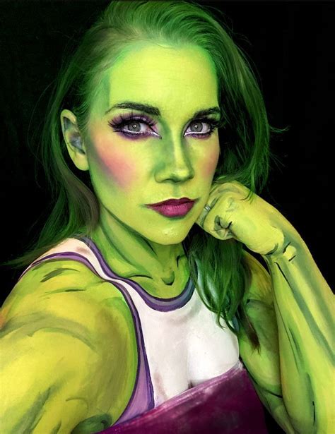 She Hulk Close Up In 2022 Special Fx Makeup Halloween Face Makeup Makeup