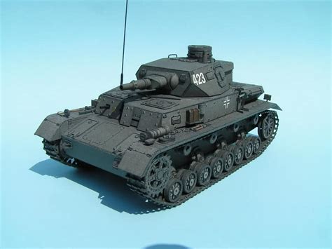 Panzerkampfwagen Iv Ausf Ddak Papercraft Model Paper Holes