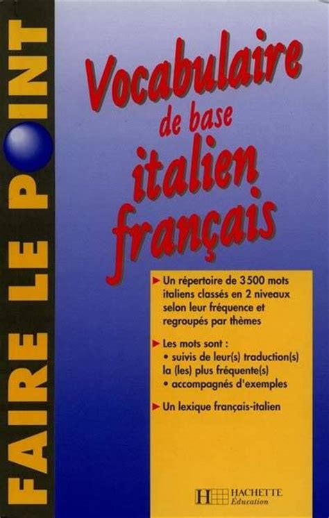 Livre: Vocabulaire De Base Italien Francais, Georges Ulysse, Hachette ...