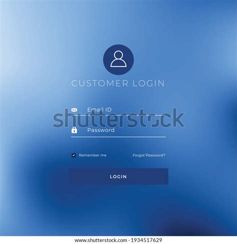 Minimal Style Login Page Template Design Stock Vector Royalty Free