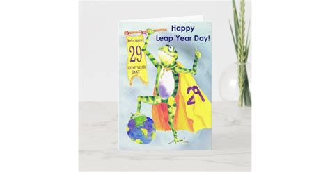 Glücklicher Schaltjahr-Tageskarten-Frosch Karte | Zazzle.de