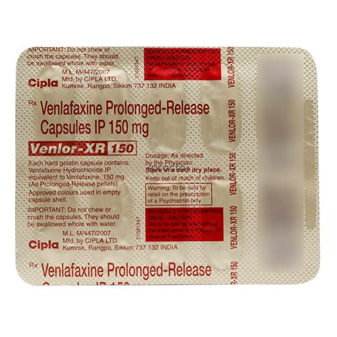 venlor 150 mg capsule uses dosage side effects price composition practo